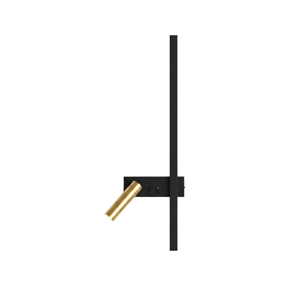 Applique murale LED à double éclairage (Noir et Or)