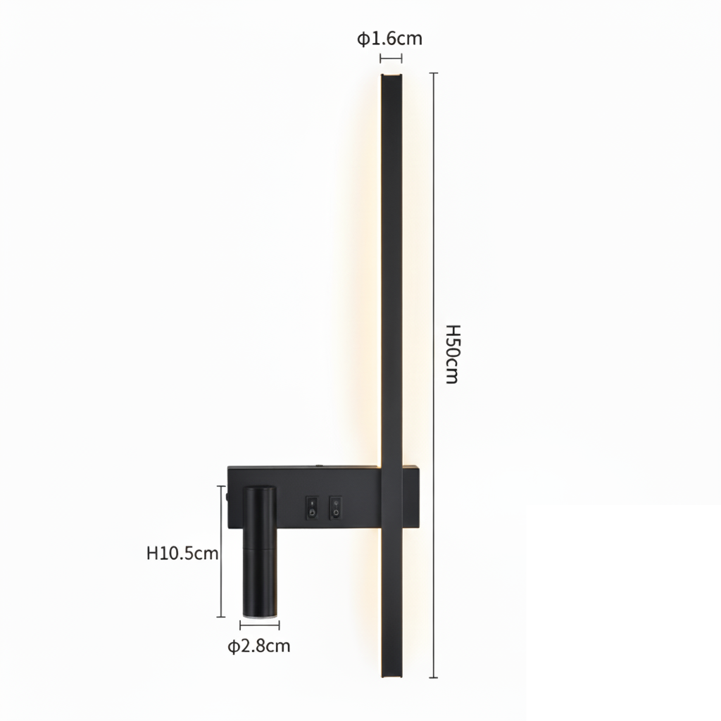 Applique murale LED à double éclairage monochrome