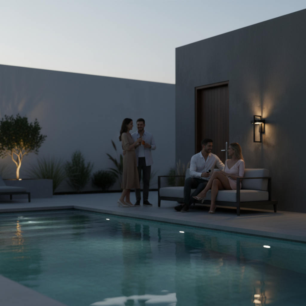 Applique Murale Extérieure Géométrique LED Noir