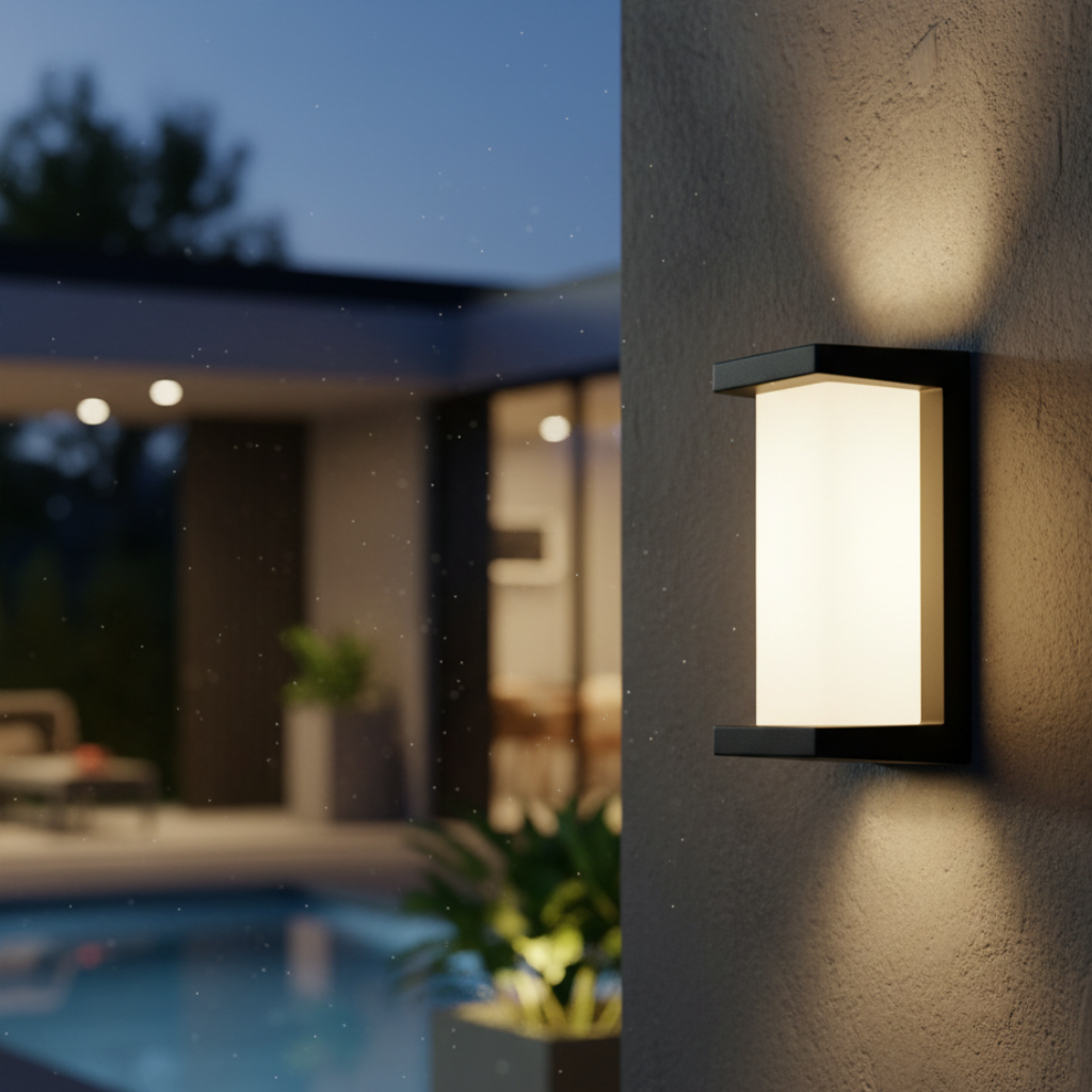 Applique Murale Extérieure Rectangulaire LED Noir