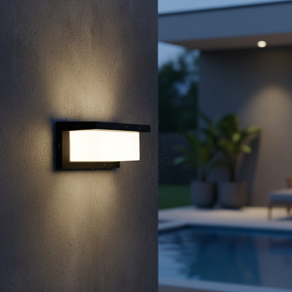 Applique Murale Extérieure Rectangulaire LED Noir