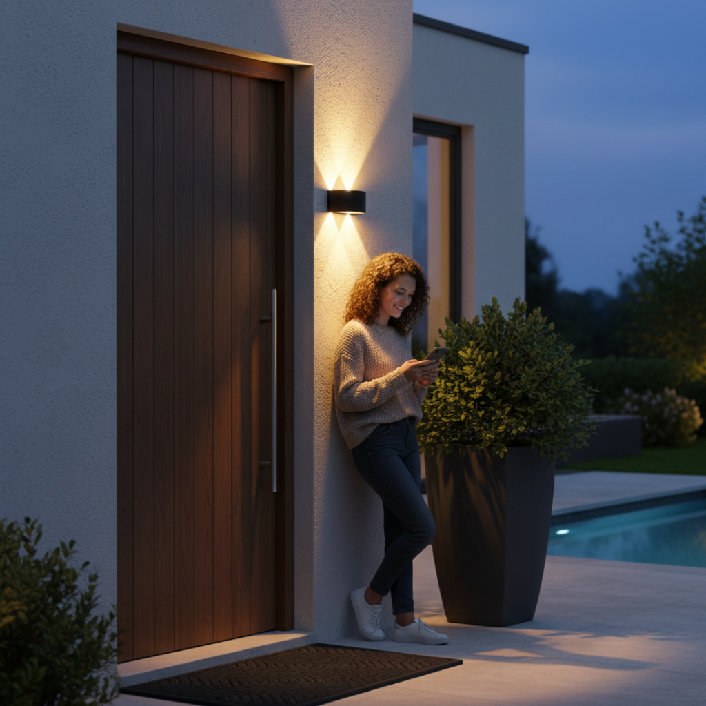 Applique Murale Extérieure Cylindrique LED Noir