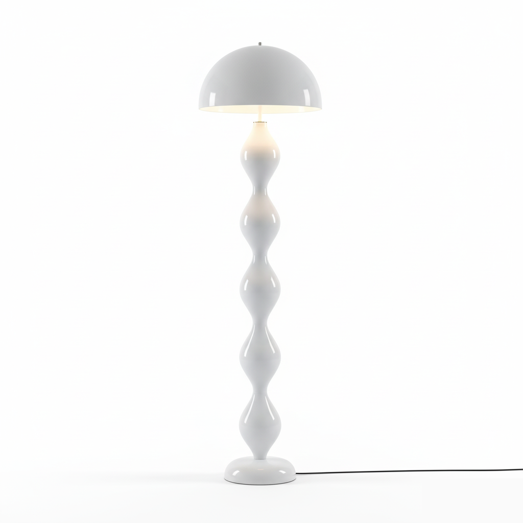 Lampadaire Boules Empilées en Fer Laqué LED