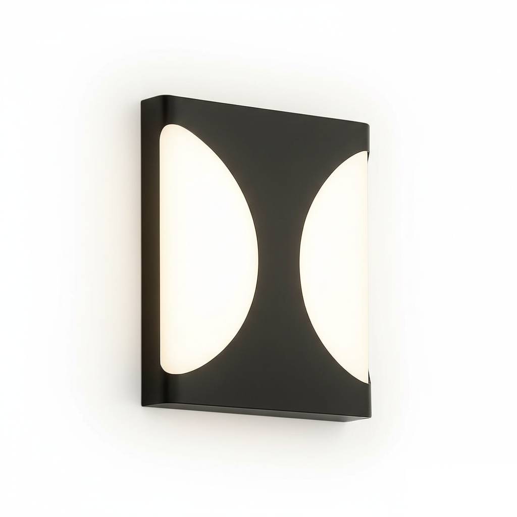 Applique Murale Extérieure LED Carrée Noir