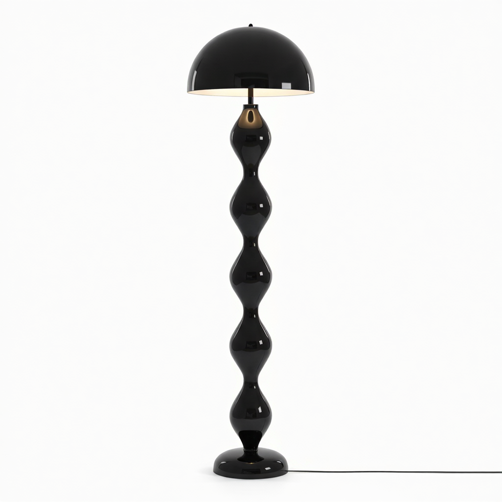 Lampadaire Boules Empilées en Fer Laqué LED